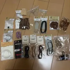 ハンドメイド用 革紐・テグス・ビーズ・針セットのサムネイル