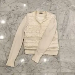 MONCLER S ハイブリットカーディガン アイボリー フリンジのサムネイル