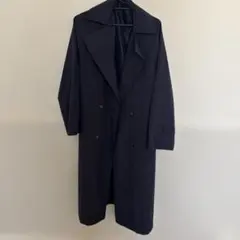ネイビー ダブルブレスト トレンチコート