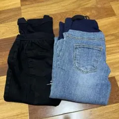 セット商品　CHOCOA マタニティパンツ ブラック　デニム　M