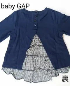 babyGAP フリル カットソー ネイビー