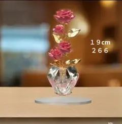 ２６６　レッドローズ　１９cmアクリルスタンド　サンキャッチャー