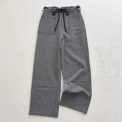 セポ リサイクルサッカーワイドパンツ ギンガムチェック柄 ゆったり　M