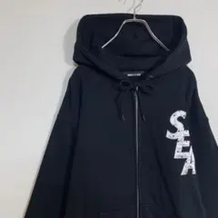 【超希少】ウィンダンシー ジップパーカー 刺繍ロゴ ワンポイント 人気Lサイズ