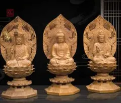 三宝尊 [大#81] 題目宝塔 釈迦如来坐像 多宝如来坐像 ◆白檀 木彫 仏像 三宝尊 [大#81] 題目宝塔 釈迦如来坐像 多宝如来坐像 ◇白檀 木彫 仏像