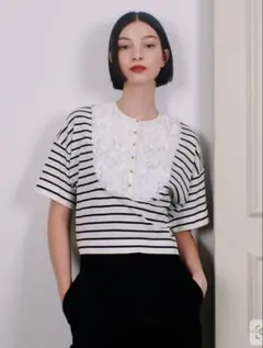 【LOULOU WILLOUGHBY】フローラルフロントプルオーバーのサムネイル