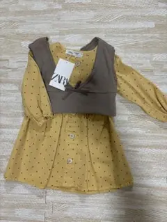 ZARA ドット　ワンピース　ベスト　セット　新品