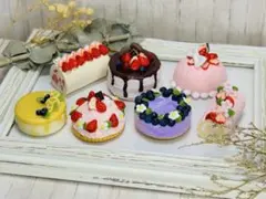 ミニチュアケーキ21個セット ガラスケース付き - メルカリ
