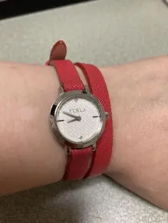 ハ*ー様 FURLA レッド ナイロン 時計のサムネイル