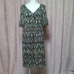 美品✨️ メルローズ レトロ ワンピース 幾何学 サイズ２（М）