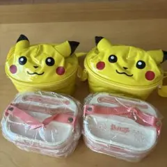 ピカチュウ 子ども用ランチバッグと弁当箱セット　ポケモン　2個セット