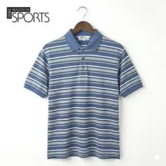 DUKE MADISON SPORTS レナウン ポロシャツ Lボーダー 日本製のサムネイル