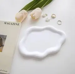 アクセサリー インテリア ジュエリー トレイ プレート 小物入れ 置き ホワイト