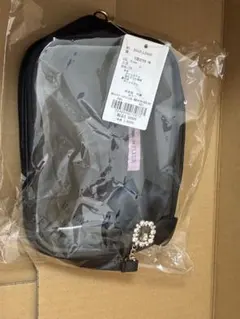 メゾンドフルール　ぬいぐるみポーチ　ぬいポーチ　Mサイズ　ブラック　黒　リボン