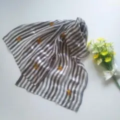 絹100%☆オーロラ☆ブラウン☆