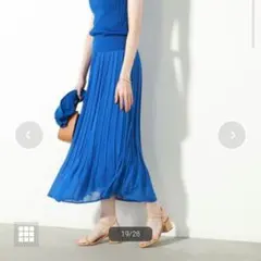 極美品 NOLLEY'S ノーリーズ シフォンジョーゼット プリーツ スカートのサムネイル