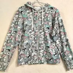 大きいサイズ　Disney プリント パーカー LL ゆったり　ジップアップ