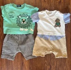 クレードスコープ　プティマイン　ライオンTシャツ　ベアロンパース　セット