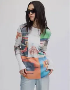 AMERI VINTAGE EMOTIONAL COLLAGE RIB TOP - メルカリ