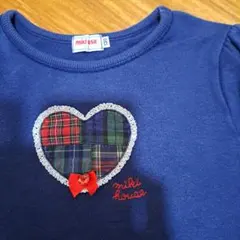 ミキハウス 長袖ワンピース 130cm ネイビー