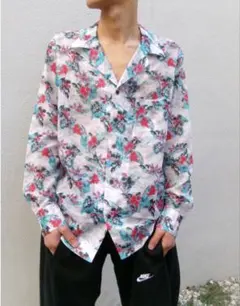 【タグ付】sulvam アロハシャツ　ロングスリーブ　長袖　オープンカラー　Sのサムネイル