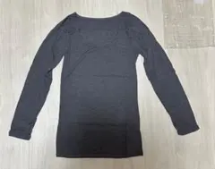 L 新品　長袖インナー　グレー カットソー　シンプル　薄手