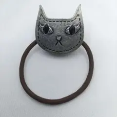 猫の顔 ヘアゴム