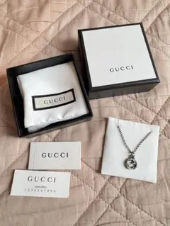 【未使用級】グッチ　ネックレス　インターロッキング　GG シルバー