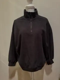 【SHEIN】ハーフジップ フリース プルオーバー ダークグレー