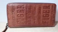 トミーヒルフィガー　レザー長財布 エンボス加工