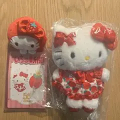 ハローキティ いちご新聞50周年 マスコットホルダー