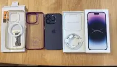 iPhone14 Pro Apple バッテリー92% レンズカバー ケース付き