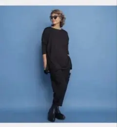 ヨーコモリモト　デザインプルオーバー ブラック 長袖