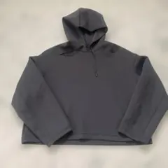 UNIQLO グレー フード付き クロップドパーカー XL