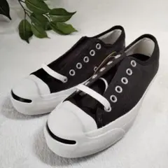 【良品】CONVERSE/ジャック パーセル/スニーカー/黒/ブラック/23cmのサムネイル