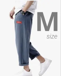 【新品】メンズ リラックス イージーパンツ ワークパンツ ネイビー Mサイズ