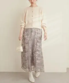 osonoチュラルクチュール長さ変えられるチュール刺繍スカート