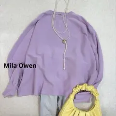 Mila Owen ミラオーウェン クルーネックニットPO ラベンダー 1