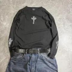 y2k archive cross Long-sleeved grunge