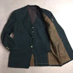 昭和レトロ テーラードジャケット TUSTOM TAILOR ペイズリー柄