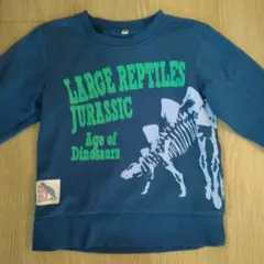 恐竜骨格プリント トレーナー ネイビー