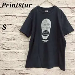 プリントスター【S】半袖Tシャツ コットン100% ルームシューズプリント 紺