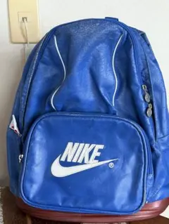 NIKE 青 合成皮革 リュック