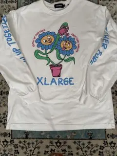XLARGE 花とキャラクター ロングスリーブTシャツ S