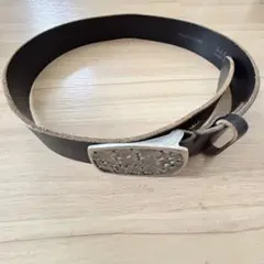 ※値下げしました【美品】ポールスミス 花柄バックル 本革ベルト 黒 Mのサムネイル