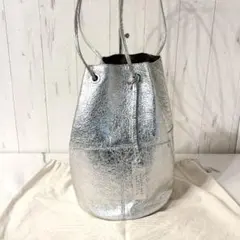 【美品】MARCO MASI メタリック バケツトートバッグ　巾着　ショルダー