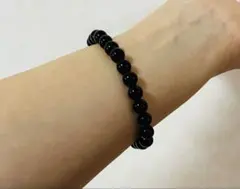 【天然石 ブラックオニキス 6mm ブレスレット】