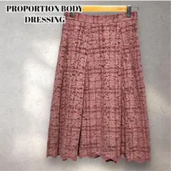 プロポーションボディドレッシング　レースフレアスカート　Ｍサイズ　ピンク系
