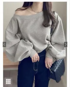 オフショルダースウェットトップス［pm392］ グレー フリーサイズ GRL