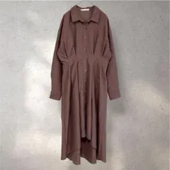 978 ROYAL PARTY シャツワンピース ロング丈 モカブラウン F